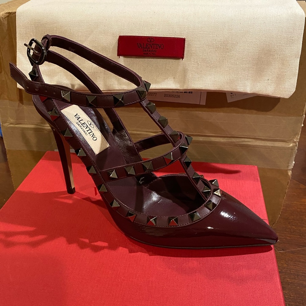 Valentino Rockstud Ankle Strap 100 mm High Heel
